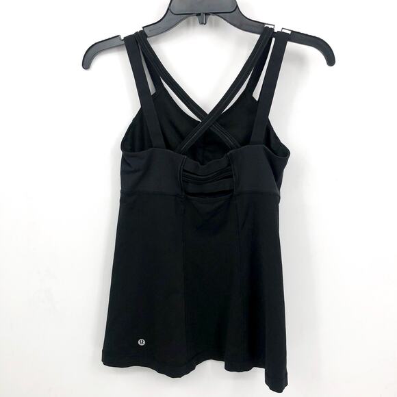 LULULEMON Women's Happy Strappy Tank Size 6 Black Stretch Yoga Lightweight - Picture 8 of 11
